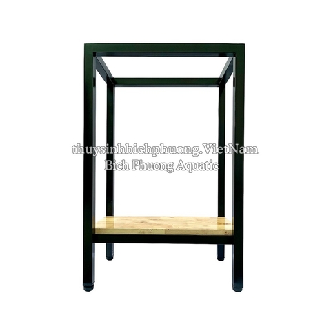 CHÂN ĐỂ HỒ CÁ - KỆ SẮT 2 TẦNG 1 MẶT GỖ