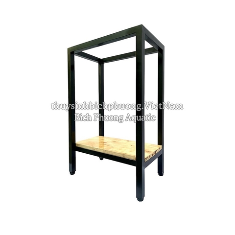 CHÂN ĐỂ HỒ CÁ - KỆ SẮT 2 TẦNG 1 MẶT GỖ