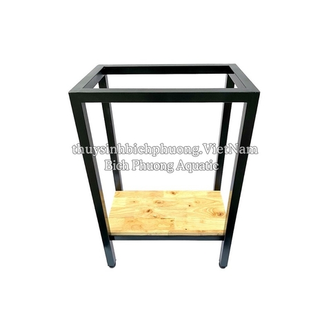 CHÂN ĐỂ HỒ CÁ - KỆ SẮT 2 TẦNG 1 MẶT GỖ
