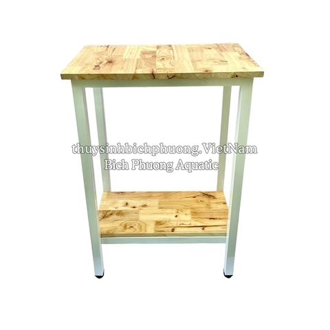CHÂN ĐỂ HỒ CÁ - KỆ SẮT 2 TẦNG 2 MẶT GỖ
