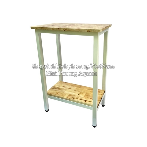 CHÂN ĐỂ HỒ CÁ - KỆ SẮT 2 TẦNG 2 MẶT GỖ