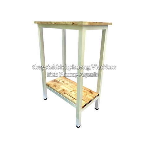 CHÂN ĐỂ HỒ CÁ - KỆ SẮT 2 TẦNG 2 MẶT GỖ