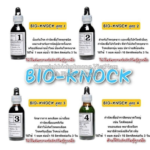 BIO KNOCK 1 2 3 4 – HỖ TRỢ CHĂM SÓC CÁ CẢNH (THÁI LAN)