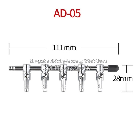 VAN CHIA OXY INOX CÓ KHÓA ĐIỀU TIẾT OXY PHI 4-5-6