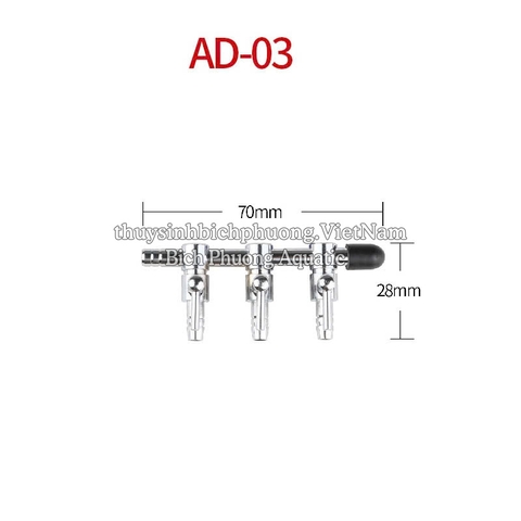 VAN CHIA OXY INOX CÓ KHÓA ĐIỀU TIẾT OXY PHI 4-5-6