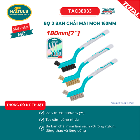 Bộ 3 bàn chải mài mòn 180mm - TAC38033