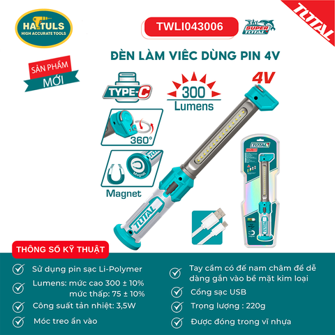 Đèn làm viêc dùng pin 4V - TWLI043006