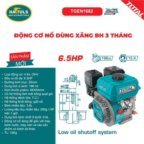Động cơ nổ 6.5HP - TGEN1682