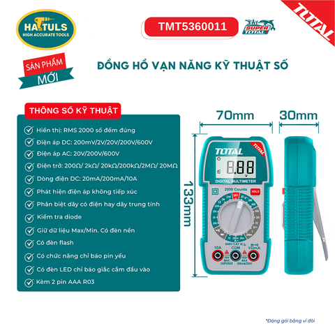 Đồng hồ vạn năng kỹ thuật số - TMT5360011