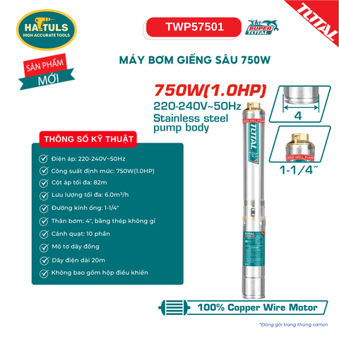 Máy bơm giếng sâu 750W - TWP57501
