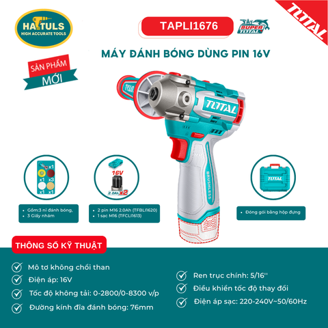 Máy đánh bóng dùng pin 16V - TAPLI1676