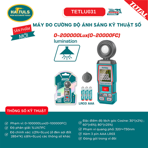 Máy đo cường độ ánh sáng kỹ thuật số - TETLU031