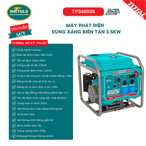 Máy phát điện dùng xăng biến tần 3.5kW - TP340006
