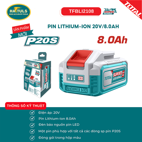 Pin Lithium-ion 20V/ 8.0Ah - TFBLI2108