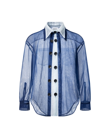 [ BLUE ] DOUBLE TROUBLE SHEER SHIRT