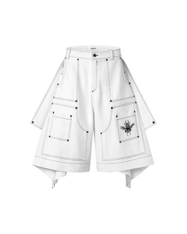 [ WHITE ] BEETLE WINGS JORTS