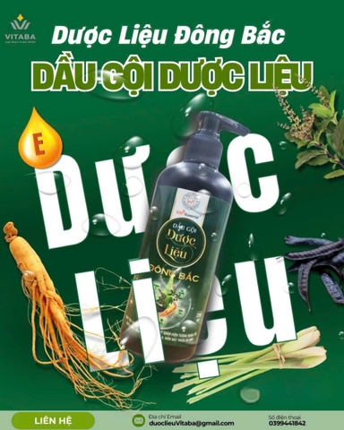 Dầu gội Dược liệu Đông Bắc - ngăn rụng tóc, hết mẩn ngứa và sạch gầu, chống bạc