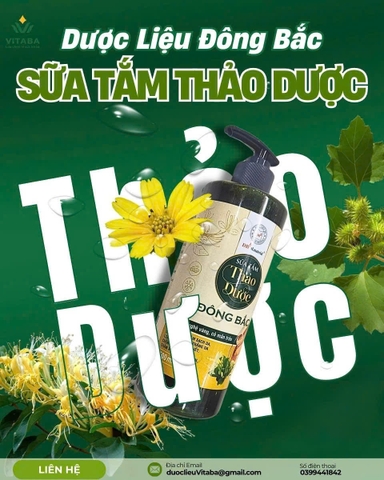 Sữa tắm thảo dược trị ngứa viêm lỗ chân lông