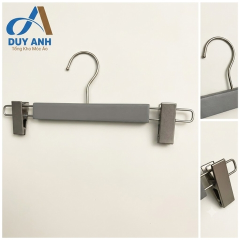 Kẹp Quần Gỗ Ghi Cao Cấp - Kẹp Mạ Crom