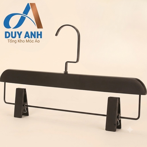 Kẹp Quần Gỗ Đen Cao Cấp - Kẹp Ngang Đen Mạ Đen