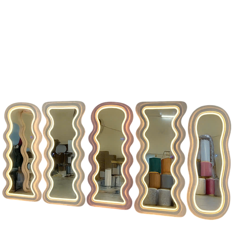 Gương gắn đèn cho shop