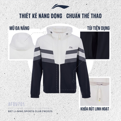 Áo khoác gió Li-Ning Nam AFDV701-6V