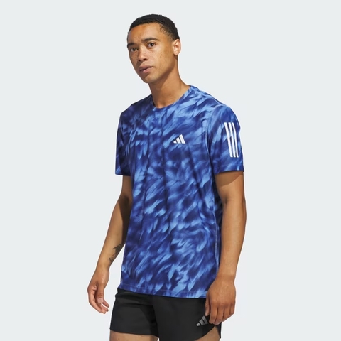Áo T-shirt chạy bộ adidas Own the Run Allover Nam - JZ5477