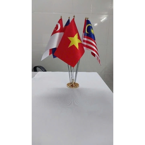 Cờ để bàn - 5 Nước - Đế Kim Loại - Cờ tùy chọn