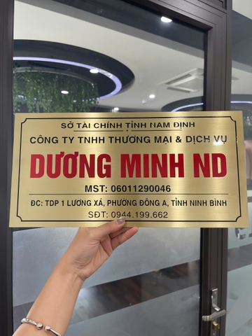Biển Công Ty Chất Liệu Đồng