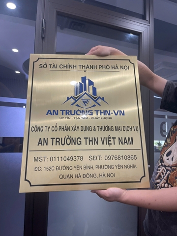 Biển Công Ty Chất Liệu Đồng