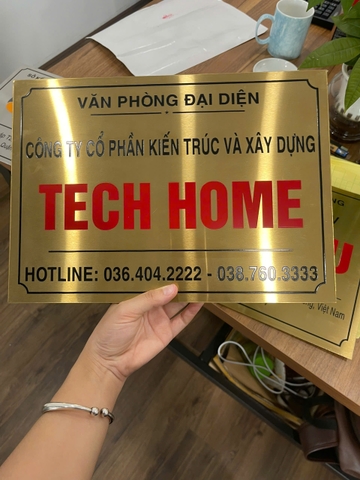 Biển Công Ty Chất Liệu Inox