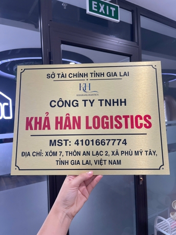 Biển Công Ty Chất Liệu Alu