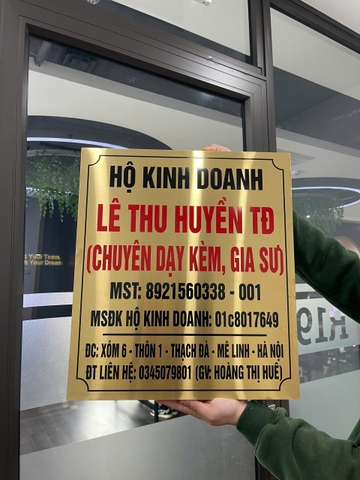 Biển Công Ty Chất Liệu Inox