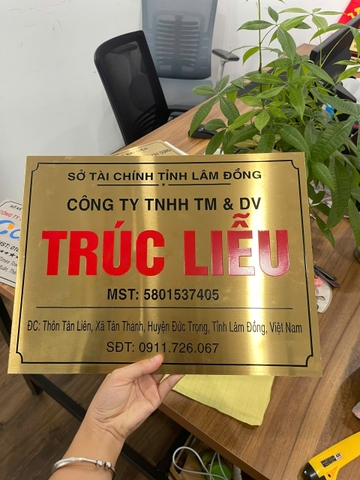 Biển Công Ty Chất Liệu Inox