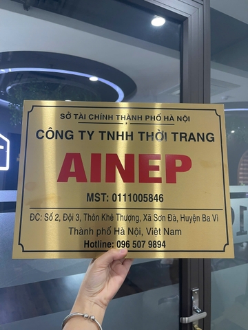 Biển Công Ty Chất Liệu Inox