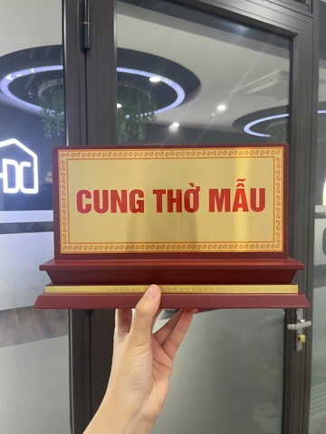 Biển Chức Danh Tam Cấp Gỗ Nhôm 01 Mặt 12.5x25cm