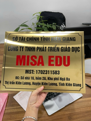 Biển Công Ty Chất Liệu Inox