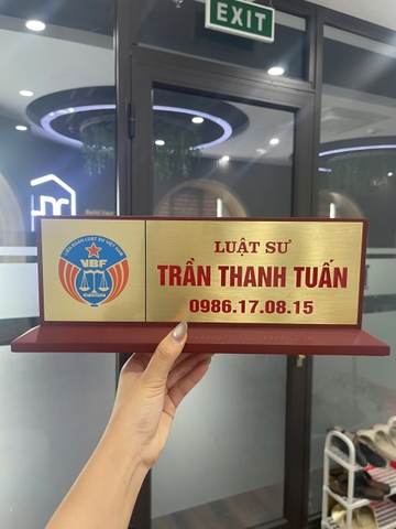 Biển Chức Danh Gỗ Đồng 01 Mặt 11x32cm