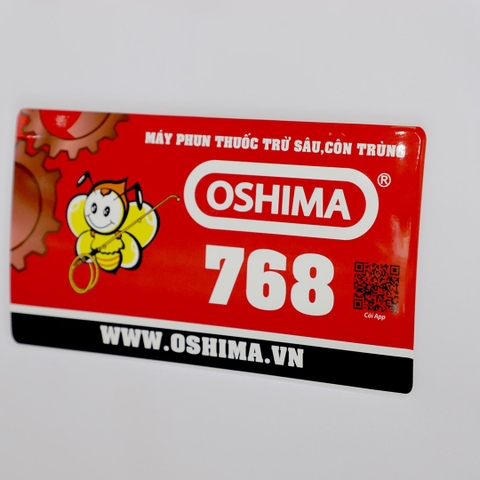 Máy phun thuốc trừ sâu, côn trùng động cơ Oshima 768 700W Đỏ 2 thì (bơm vuông đồng)