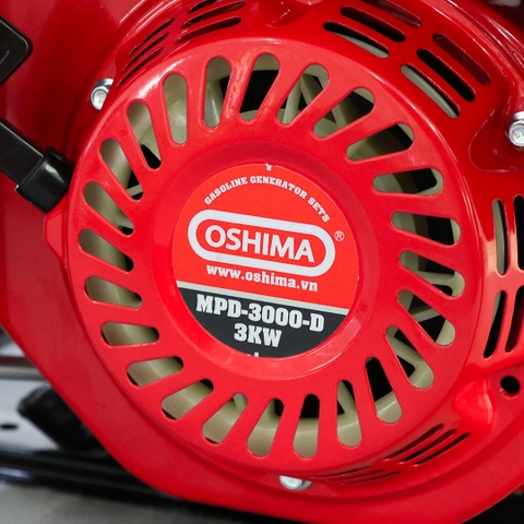 Tổ máy phát điện OSHIMA MPD-3000-D 3.0KW Đỏ 4 thì (chạy xăng)