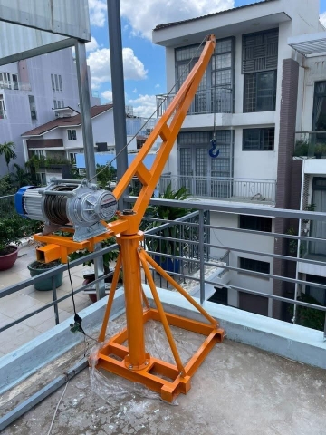 COMBO Khung Cẩu Xoay 360° + Máy Tời 200kg