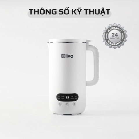 Máy Xay Nấu Đa Năng OLIVO CB1000 - Dung Tích 1L - 9 Chế Độ - Lòng Cối Inox 304 - Nắp Kính Cường Lực - Công Suất 880W - Chống Trào Tuyệt Đối