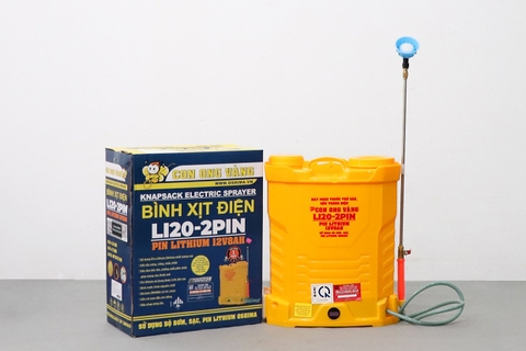 Máy phun thuốc trừ sâu, côn trùng điện CON ONG VÀNG Li20-pin Vàng Pin lithium 12V8Ah