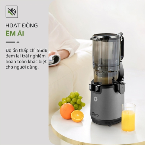 Máy Ép Chậm OLIVO SJ196 Titanium - Ép Trái Cây Nguyên Quả - Động Cơ AC Cao Cấp, Êm Nhất Thị Trường