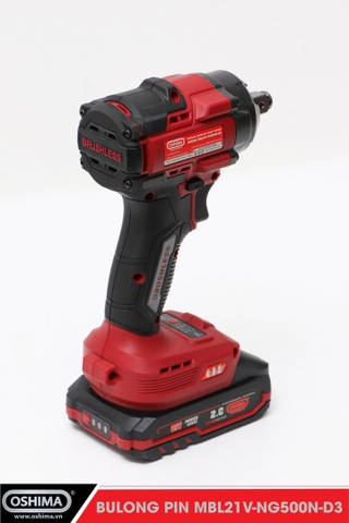 Mở bu lông pin lithium Oshima MBL21V-NG500N-D3 (Thân Máy)