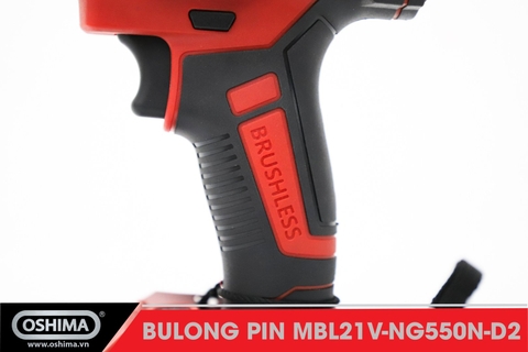 Mở bu lông pin lithium Oshima MBL21V-NG550N-D2 (Thân máy)