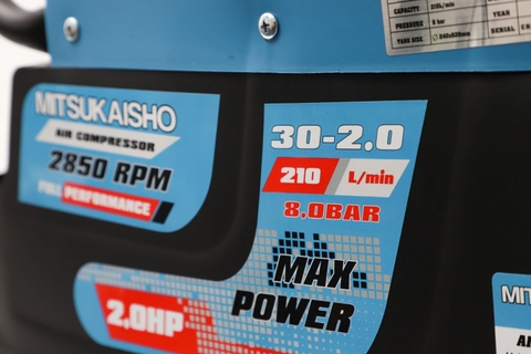 Máy nén khí Mitsukaisho 30-2.0 2.0HP Xanh đậm Điện 1 pha (có dầu, nhanh, dây đồng)