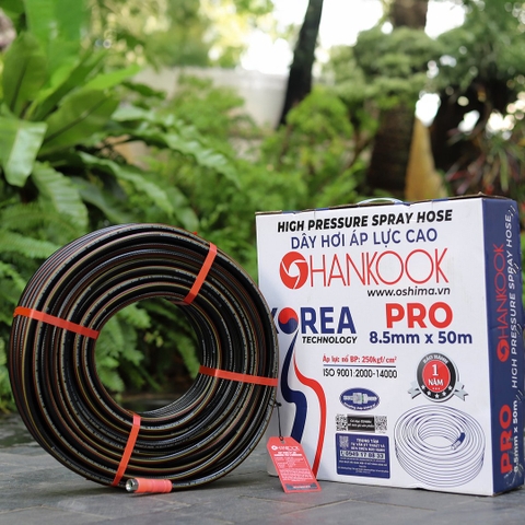 Ống nhựa PVC HANKOOK Pro 8.5mm x 50m Đen