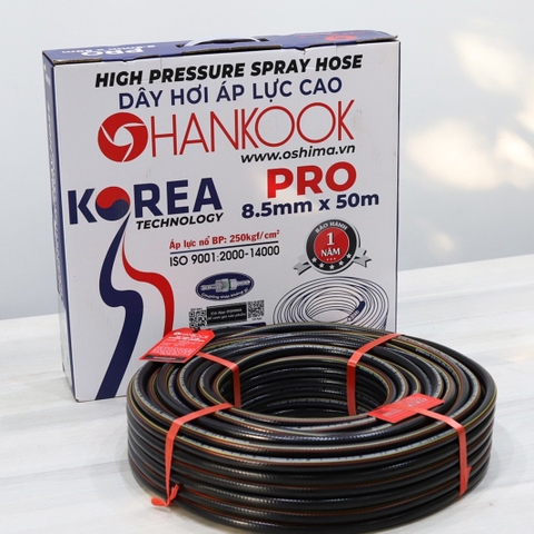 Ống nhựa PVC HANKOOK Pro 8.5mm x 50m Đen