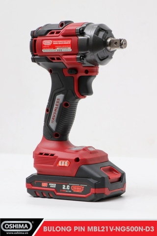 Mở bu lông pin lithium Oshima MBL21V-NG500N-D3 (Thân Máy)